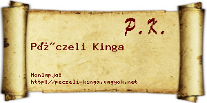 Péczeli Kinga névjegykártya