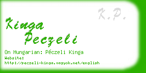 kinga peczeli business card